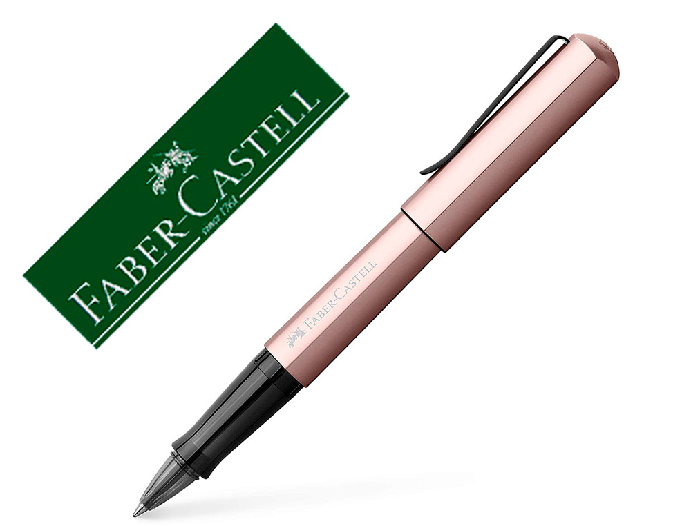 ROLLER FABER CASTELL HEXO POINTE CERAMIQUE ALUMINIUM    ROSE