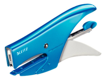 PINCE  AGRAFER LEITZ 5531 WOW MTAL 82X24X160MM 15F AGRAFES N.10 COLORIS BLEU MTALLIS