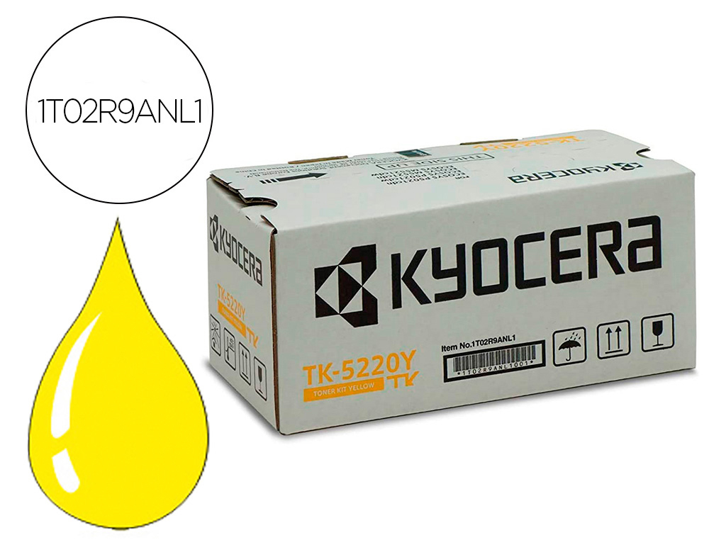 TONER KYOCERA MITA TK-5220Y JAUNE ECOSYS M5521CDW, ECOSYS M5521CDN 1200 PAG