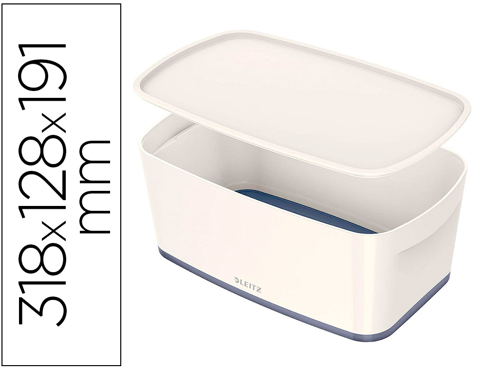 BAC RANGEMENT LEITZ MYBOX FORMAT A5 5L 318X128X3191MM   BLANC GRIS
