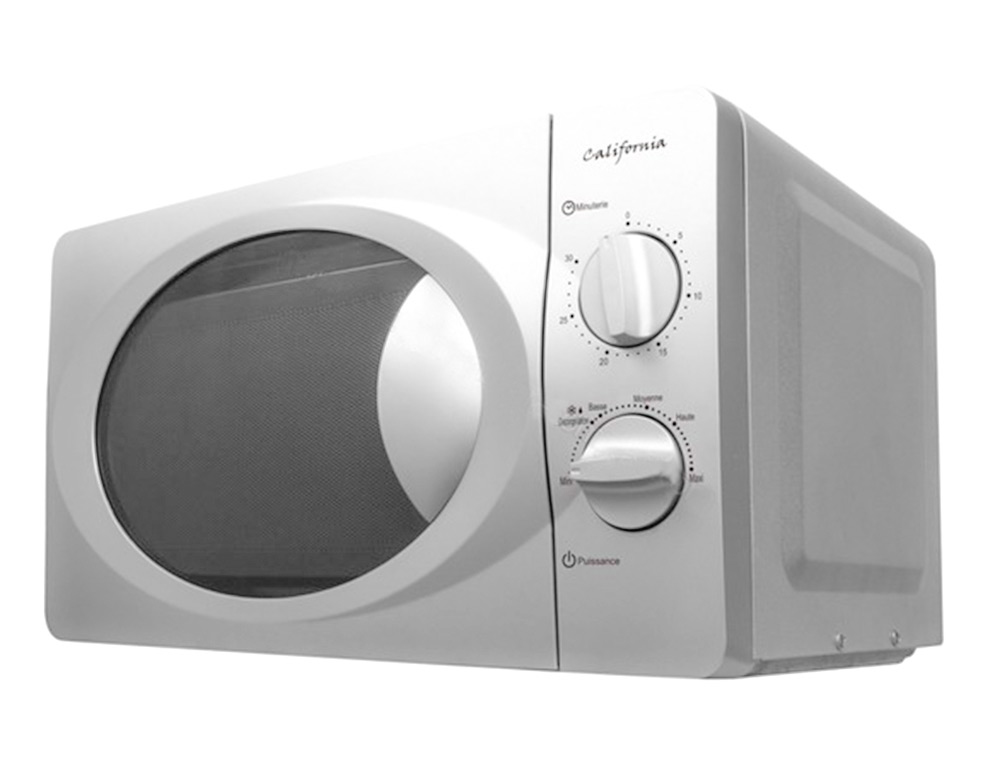 MICRO-ONDE CALIFORNIA PROGRAMMATEUR MECANIQUE 700W  2000ML 451X257X344MM COLORIS  BLANC