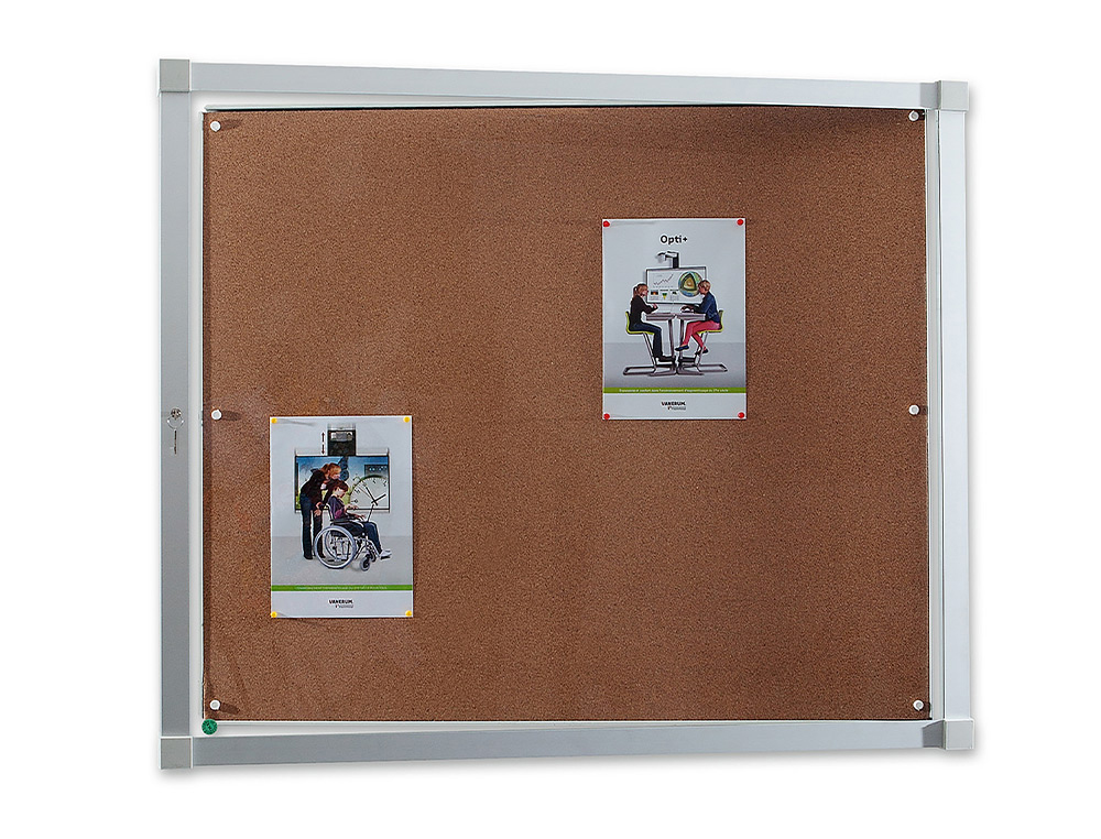 VITRINE AFFICHAGE VANERUM INTERIEUR EXTRA PLATE FOND    LIEGE EN POLYCARBONATE PORTE  BATTANTE SERRURE 9 FEUILLES