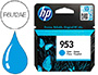 CARTOUCHE HP 953 JET D'ENCRE F6AU12AE COULEUR CYAN 630P