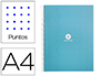 CAHIER SPIRALE ANTARTIK A4 80P 90G COUVERTURE CARTONEE   REGLURE DOT 4 TROUS COLORIS   BLEU CIEL