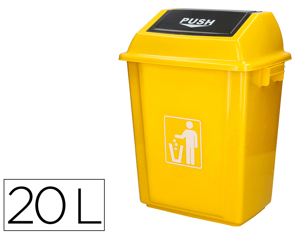 Poubelle à couvercle basculant plastique 50L - Cep Office Solutions