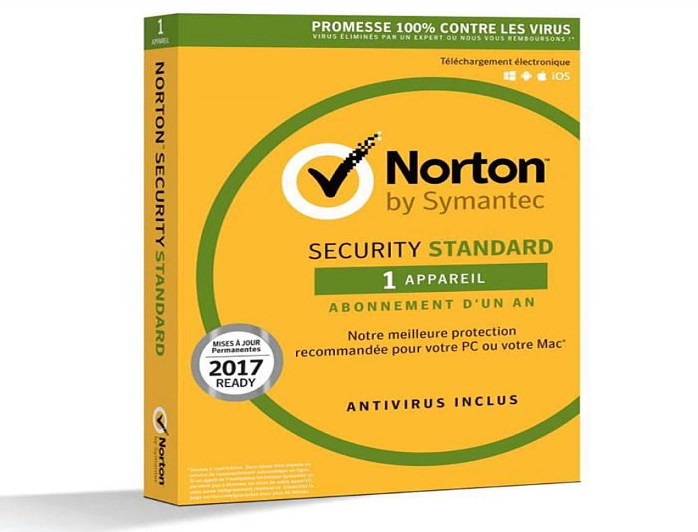 ANTIVIRUS NORTON SECURITY STANDARD PC/MAC PROTECTION 1  AN A PLUSIEURS NIVEAUX PC MAC ANDROID ET IOS CONTRE VIRUS