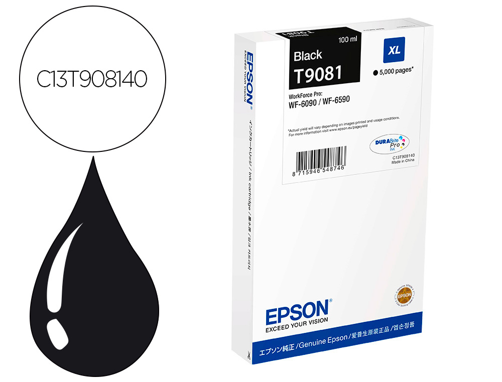 CARTOUCHE ENCRE  EPSON WF-6590DWF/WF-6090DWXL NOIR