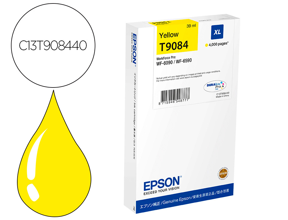 CARTOUCHE ENCRE  EPSON WF-6590DWF/WF-6090DWXL JAUNE