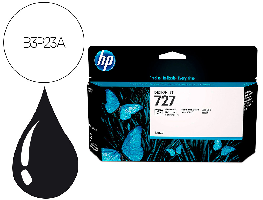 CARTOUCHE HP JET D'ENCRE  727 COULEUR CYAN 130ML