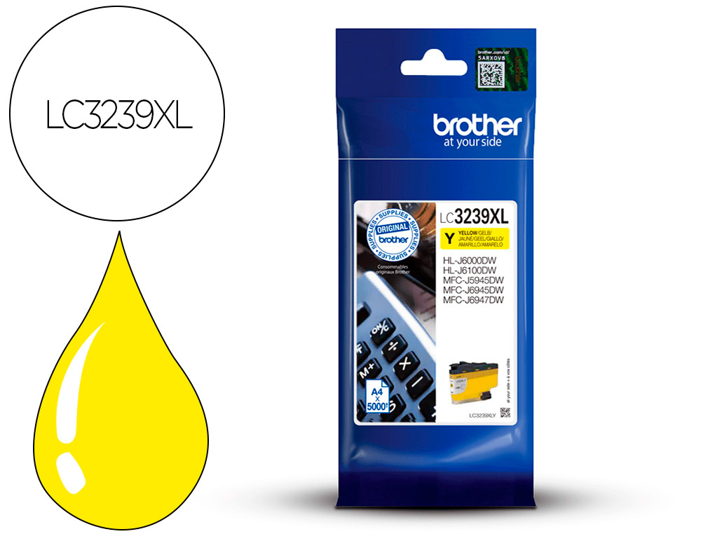 CARTOUCHE BROTHER LC3239XL YELLOW
