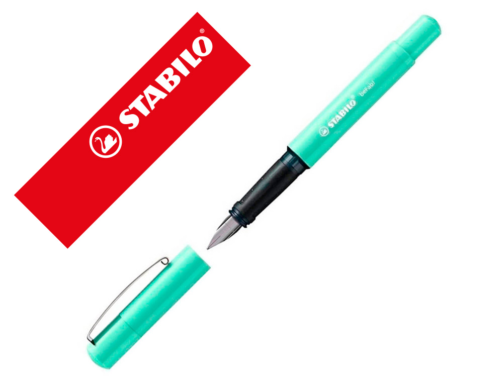 STYLO PLUME STABILO BE FAB PLUME M COLLECTION PASTEL     COLORIS MENTHE