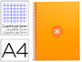 CAHIER SPIRALE ANTARTIK A4 160P 90G COUVERTURE REMBORDEE 5X5MM 4 TROUS 1 BANDE COLORIS JAUNE MOUTARDE