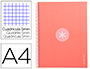 CAHIER SPIRALE ANTARTIK A4 160P 90G COUVERTURE REMBORDEE 5X5MM 4 TROUS 1 BANDE COLORIS ROSE