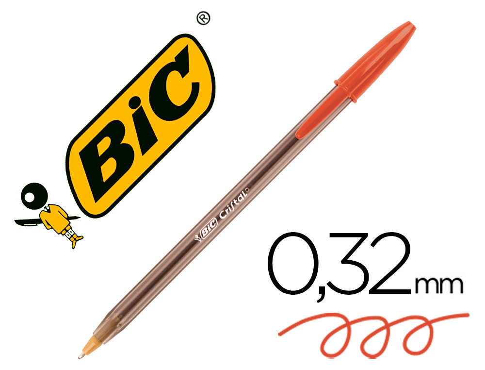 Stylo bille BIC Cristal 0,4 mm - rouge