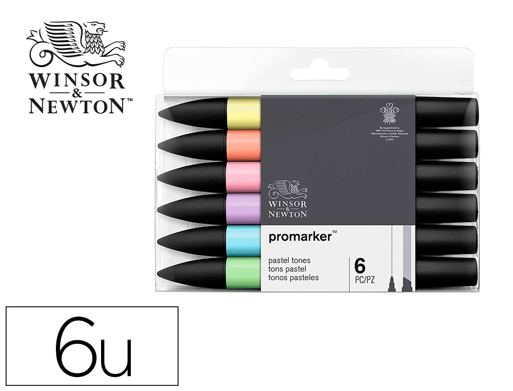 SET DE 6 PROMARKER WINSOR & NEWTON TON PASTELS            0290113
