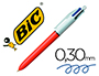 STYLO-BILLE BIC 4 COULEURS GRIP PRO POINTE FINE ENCRE CLASSIQUE RTRACTABLE RECHARGEABLE 4 COULEURS STANDARD
