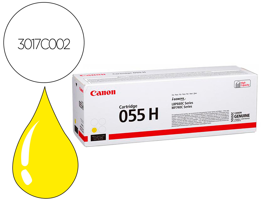 TONER CANON 3017C002 TONER 055 H JAUNE