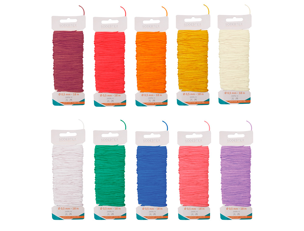 CORDONSSODERTEX COLORES - 1,7 MM X 18 M - 10 PCS - 10       COLORIS