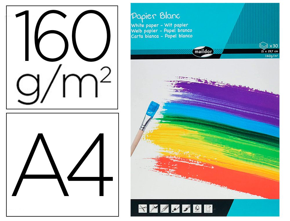 CANSON Bloc de papier à colorier A4 160 g/m²