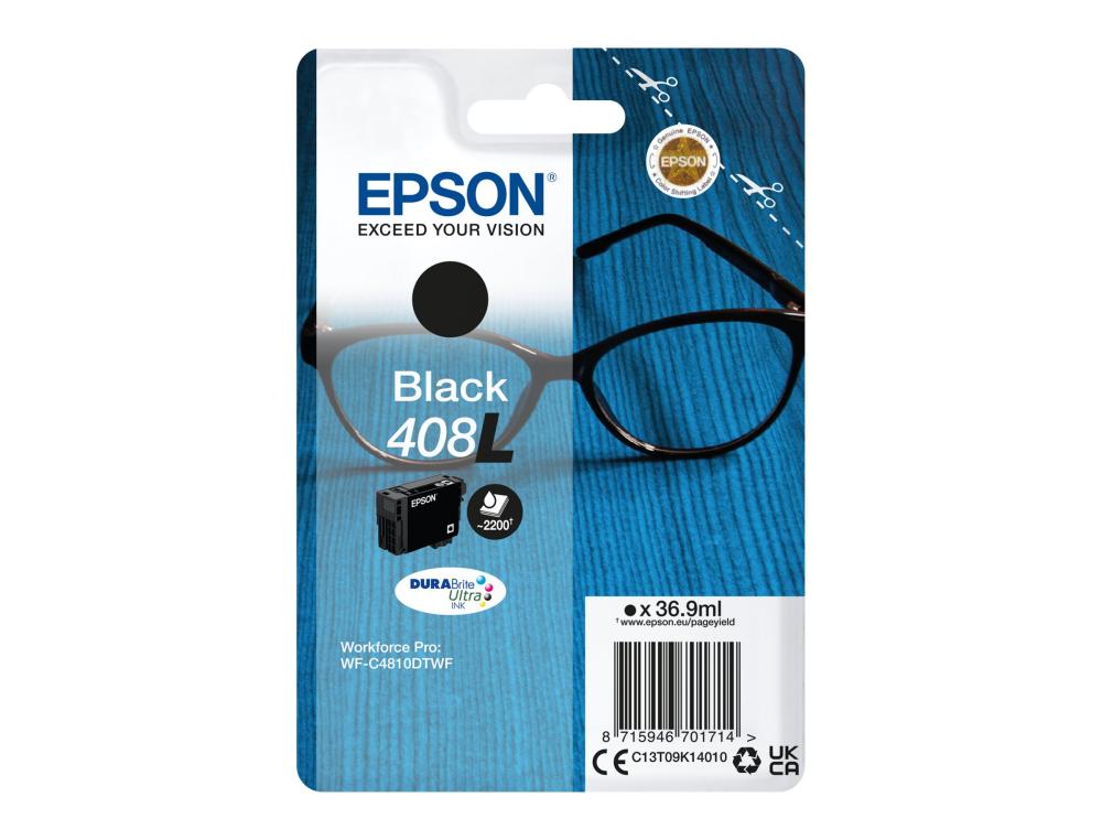 CARTOUCHE EPSON JET D'ENCRE 408XL NOIR 2200P