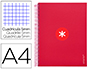 CAHIER SPIRALE ANTARTIK A4 240P 100G REMBORDE 5X5MM      MICROPERFORE 5 BANDES 4 TROUS COLORIS FRAMBOISE