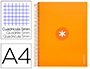 CAHIER SPIRALE ANTARTIK A4 240P 100G REMBORDE 5X5MM      MICROPERFORE 5 BANDES 4 TROUS COLORIS JAUNE