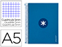 CAHIER SPIRALE ANTARTIK A5 14,8X21CM 240P 90G/M2 5X5MM 6 TROUS COIL-LOCK COLORIS BLEU  MARINE