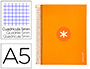 CAHIER SPIRALE ANTARTIK A5 14,8X21CM 240P 90G/M2 5X5MM 6 TROUS COIL-LOCK COLORIS JAUNE