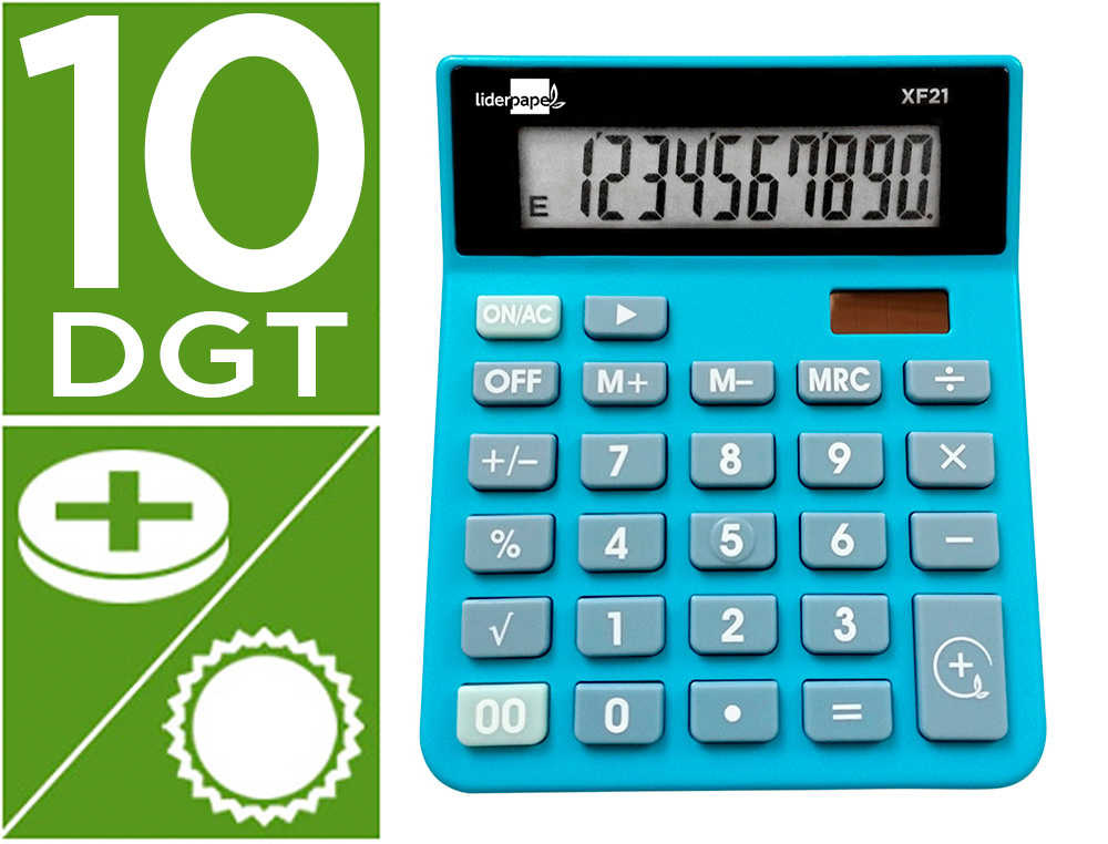 iP-BURO  CALCULATRICE DE BUREAU LIDERPAPEL XF21 10 CHIFFRES