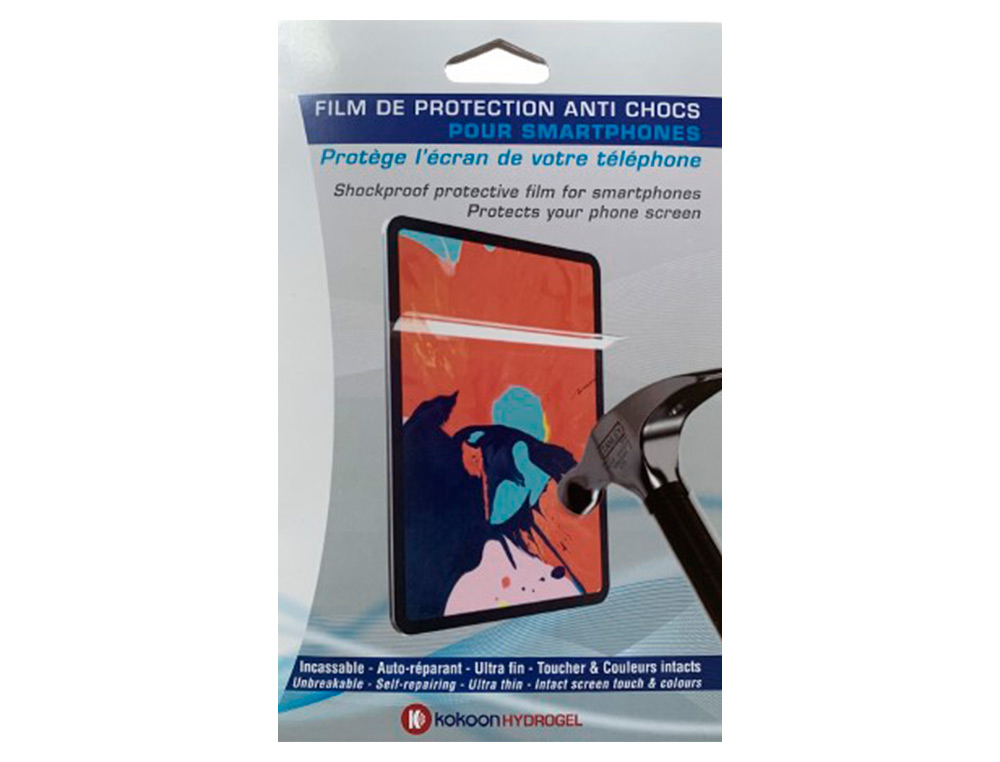 PAQUET DE 10 ETUIS PROTEGE HYDROGEL ANTI CHOC +PACK      D'INSTALL