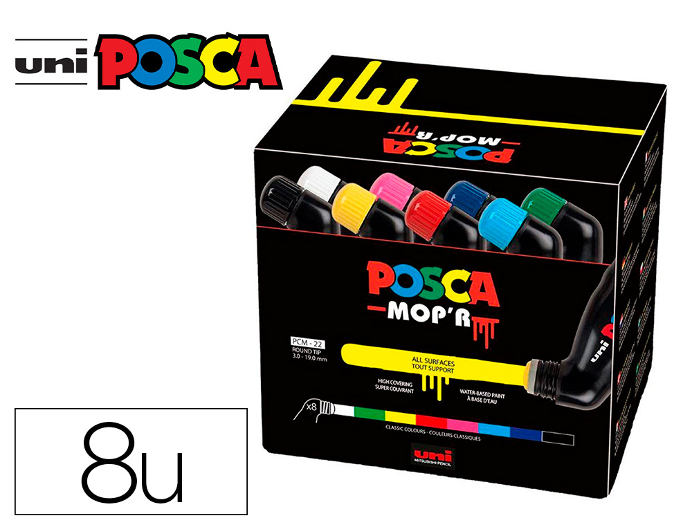 Marquer de painture Posca Mop'R 19mm blue clair - Pandava