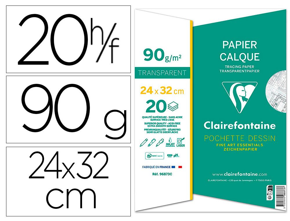 Papier calque 90 g CLAIREFONTAINE