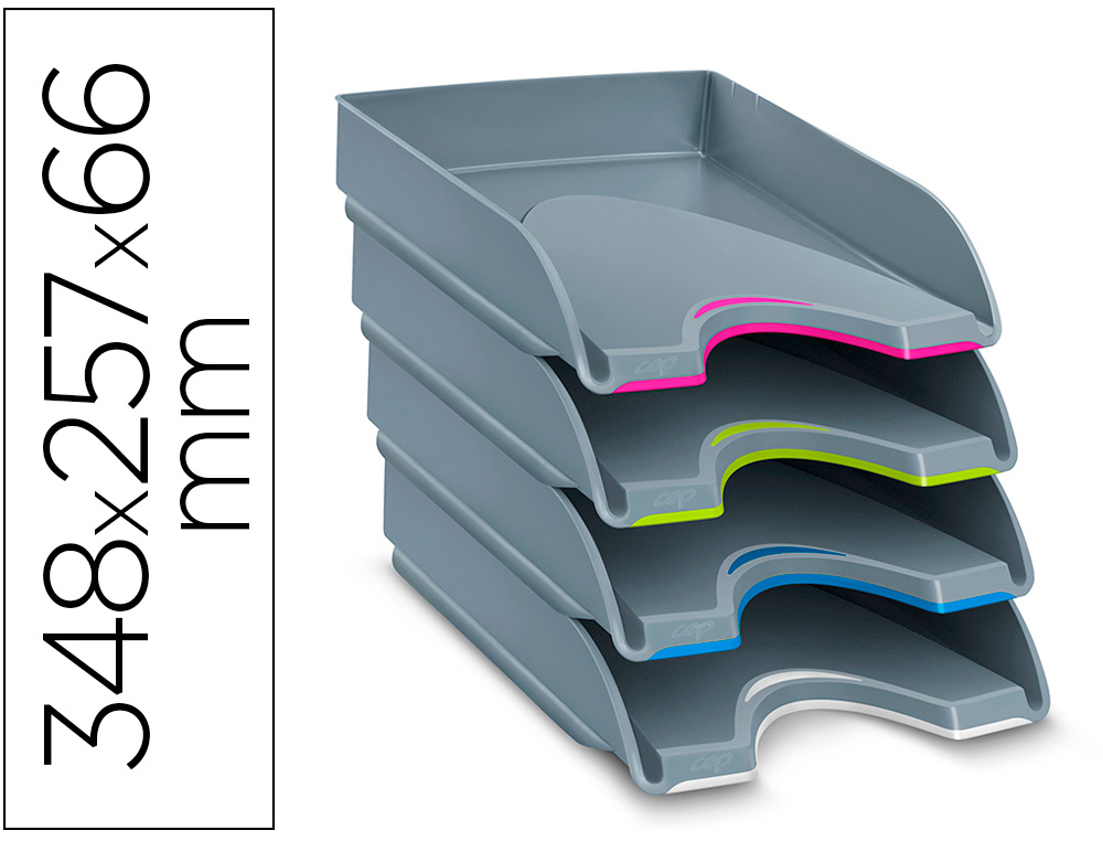 CORBEILLE   COURRIER CEP POLYSTYRENE SUPERPOSABLE      VERTICALE / ESCALIER SET      NUANCE ARTY 4 UNIT S