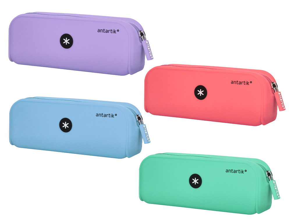 TROUSSE ANTARTIK RECTANGULAIRE 1 COMPARTIMENT  SILICONE SOFT TOUCH COLORIS   PASTEL ASSORTIS