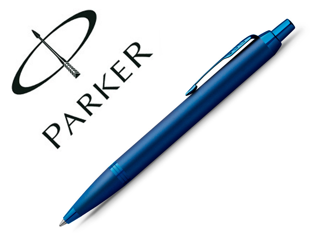 STYLO BILLE PARKER IM MONOCHROME BLEU POINTE        MOYENNE ENCRE BLEU ETUI       CADEAU