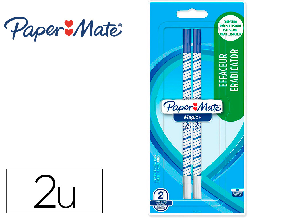 EFFACEUR REECRIVEUR PAPER MATE POINTE FINE POUR EFFACER / POINTE FINE POUR REECRIRE   BLISTER 2 UNITES