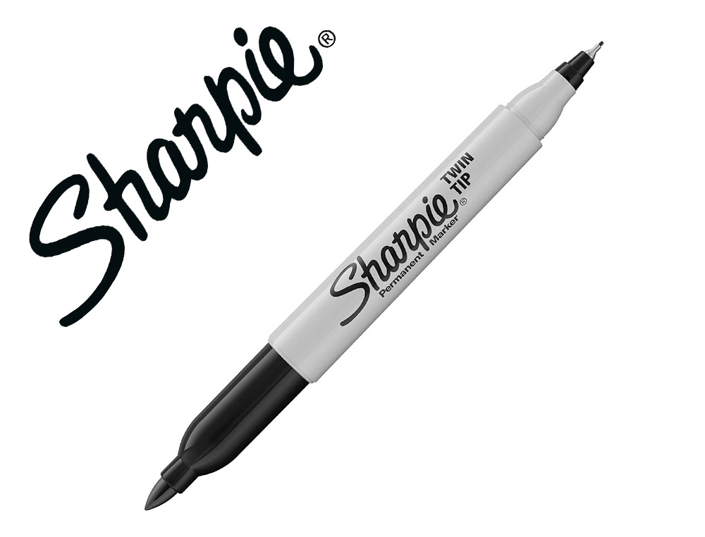 MARQUEUR PERMANENTS SHARPIE DOUBLE POINTE NOIR