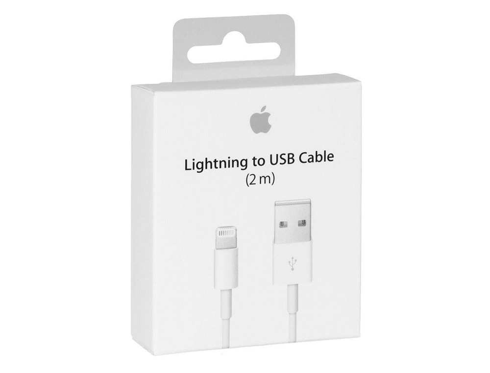CABLE USB LIGHTNING MYMAX 1M 5,25X65X65MM COLORIS BLANC