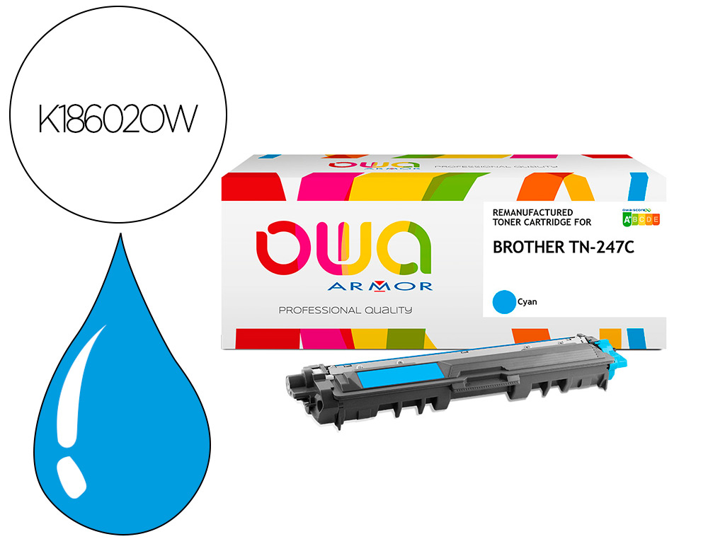 TONER Q-CONNECT COMPATIBLE BROTHER TN247C HL-L           3210/30/70 DCP-L 3510/50      MFC-L 3730/50/70 2300P CYAN