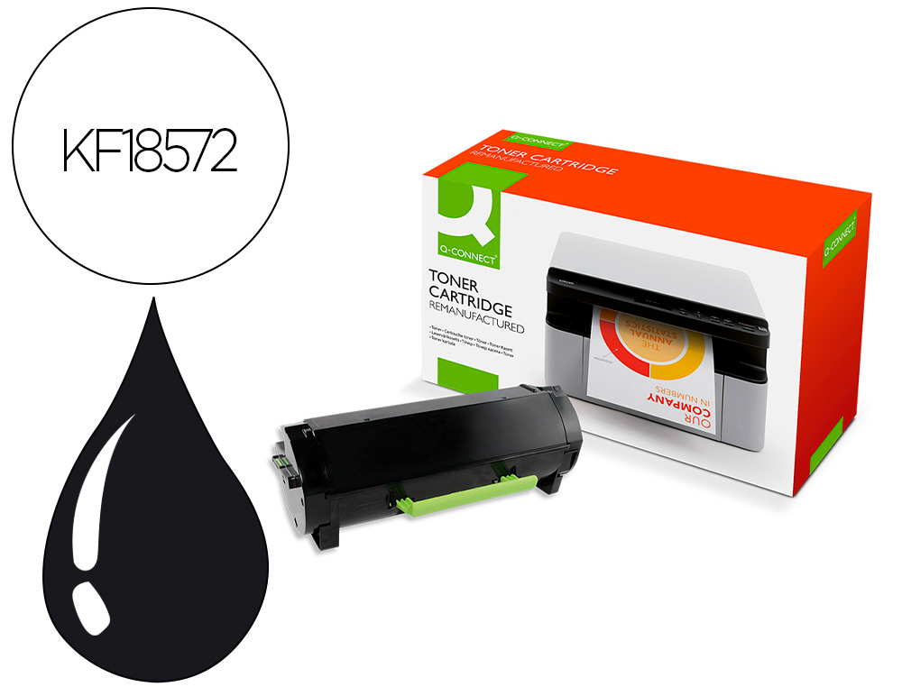 TONER Q-CONNECT COMPATIBLE LEXMARK 602H MX310, 410, 510, 511, 610, 611 10000P (HC)     NOIR