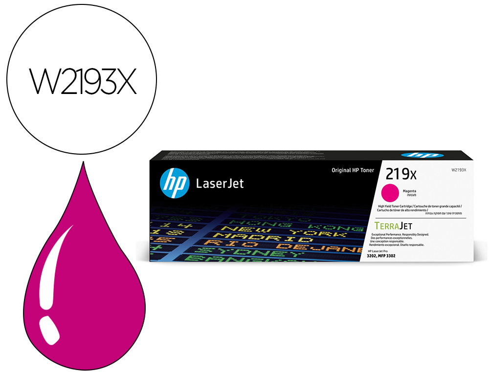 TONER HP ORIGINAL W2193X 219X HAUTE CAPACITE 2500P COLORIS  MAGENTA