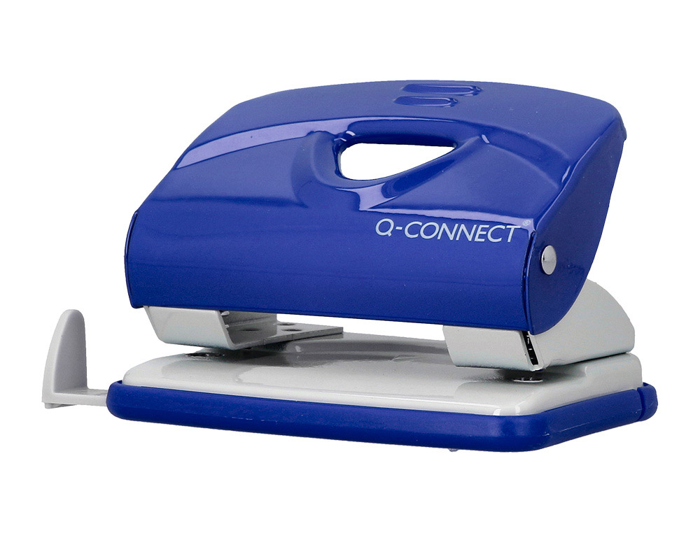 PERFORATEUR Q-CONNECT KF14218 2 TROUS OUVERTURE 2MM         CAPACITE 20 FEUILLES COLORIS  BLEU