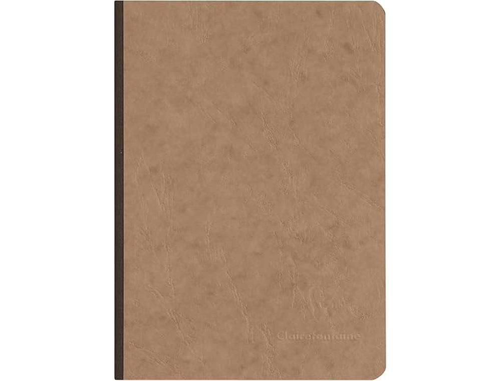 CARNET BROCHURE CLAIREFONTAINE AGE BAG        148X210MM 192 PAGES REGLURE   LIGNEE COLORIS TABAC