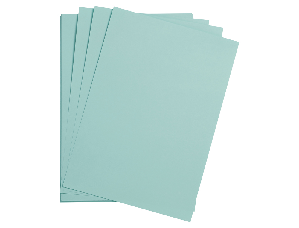 FEUILLE PAPIER CLAIREFONTAINE MAYA 270G 500X700MM COLORIS   VERT TURQUOISE PAQUET 25      UNITES