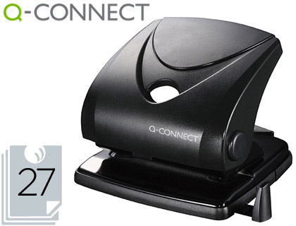 PERFORATEUR Q-CONNECT MTALLIQUE 2 TROUS CAPACIT PERFORATION 27F 110X220MM