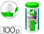 LINGETTE CRANS Q-CONNECT BIODGRADABLE SANS SOLVANTS NOCIFS TOUS CRANS NOUVELLE GNRATION BOTE 100 UNITS