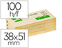 BLOC-NOTES Q-CONNECT QUICK NOTES 38X51MM 3 BLOCS 100F REPOSITIONNABLES COLORIS JAUNE