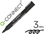 MARQUEUR Q-CONNECT PERMANENT POINTE OGIVE TRAC 3MM RSISTANTE CORPS PLASTIQUE COLORIS NOIR