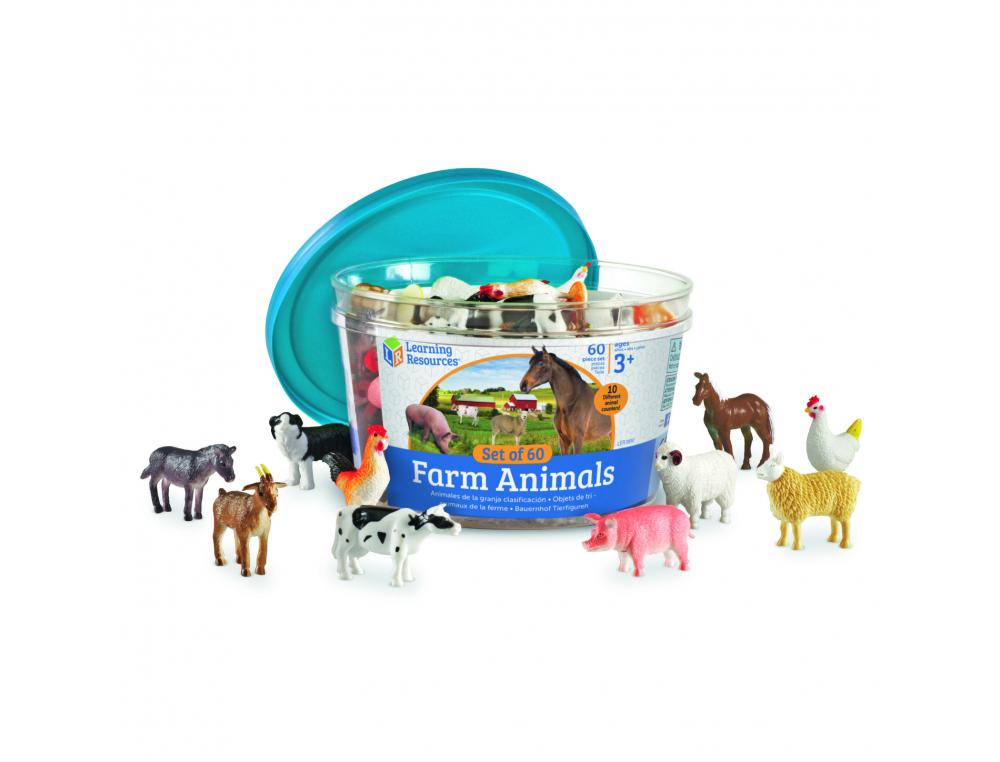 ANIMAUX DE LA FERME A TRIER LEARNING RESOURCES LOT DE 60  PIECES