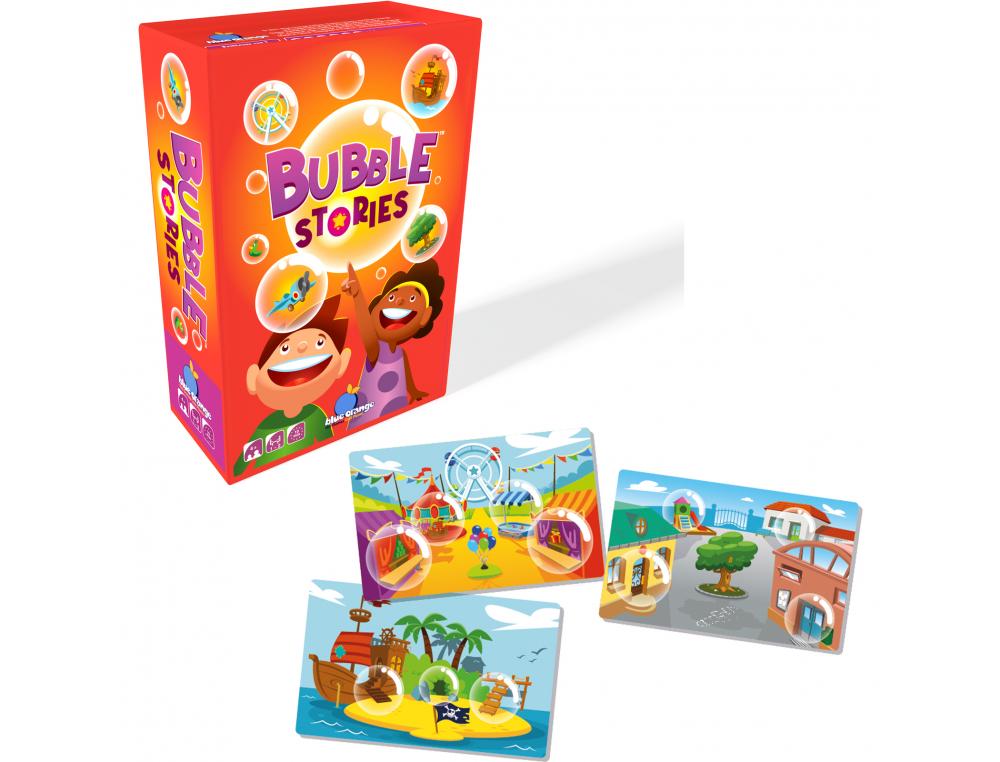 BUBBLE STORIES BLUE ORANGE BUBBLE STORIES DECOUVRE       NOUVEAUX MONDES 70 CARTES 2   SCENARIOS 1 A 2 JOUEURS